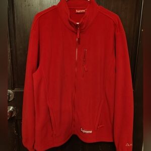 NWOT Supreme Red Fleece Jacket